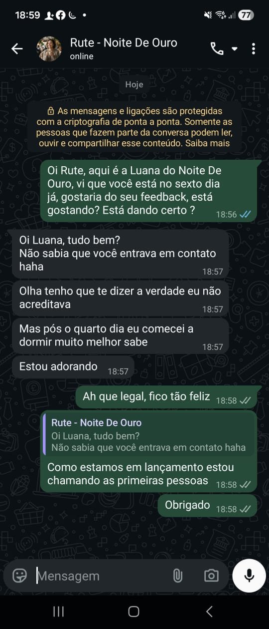 Depoimento Marina Noite de Ouro